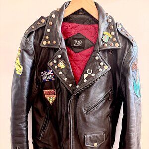 Custom Rock n Roll Leather Jacket | Men's Small (Great Condition)